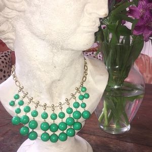 Stella & Dot Green Beaded Necklace